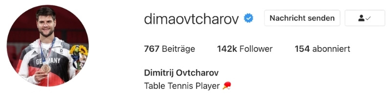 Dimitrij Ovtcharov Instagram Profil Follower